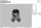 Skull Soldier Embroidery File 6 sizes