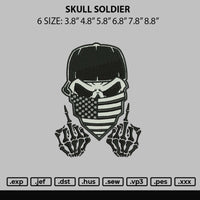 Skull Soldier Embroidery File 6 sizes