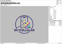 Skycellular Trucker Embroidery File