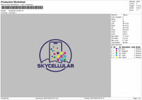 Skycellular Trucker Embroidery File