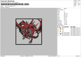 Slifer The Sky Dragon Embroidery File 4 size