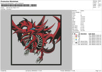 Slifer The Sky Dragon Embroidery File 4 size