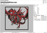Slifer The Sky Dragon Embroidery File 4 size