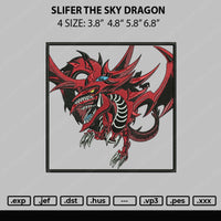 Slifer The Sky Dragon Embroidery File 4 size