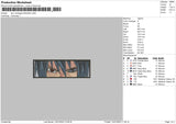 Slim Rectangle Sasuke Embroidery File 4 size
