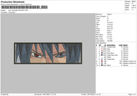 Slim Rectangle Sasuke Embroidery File 4 size