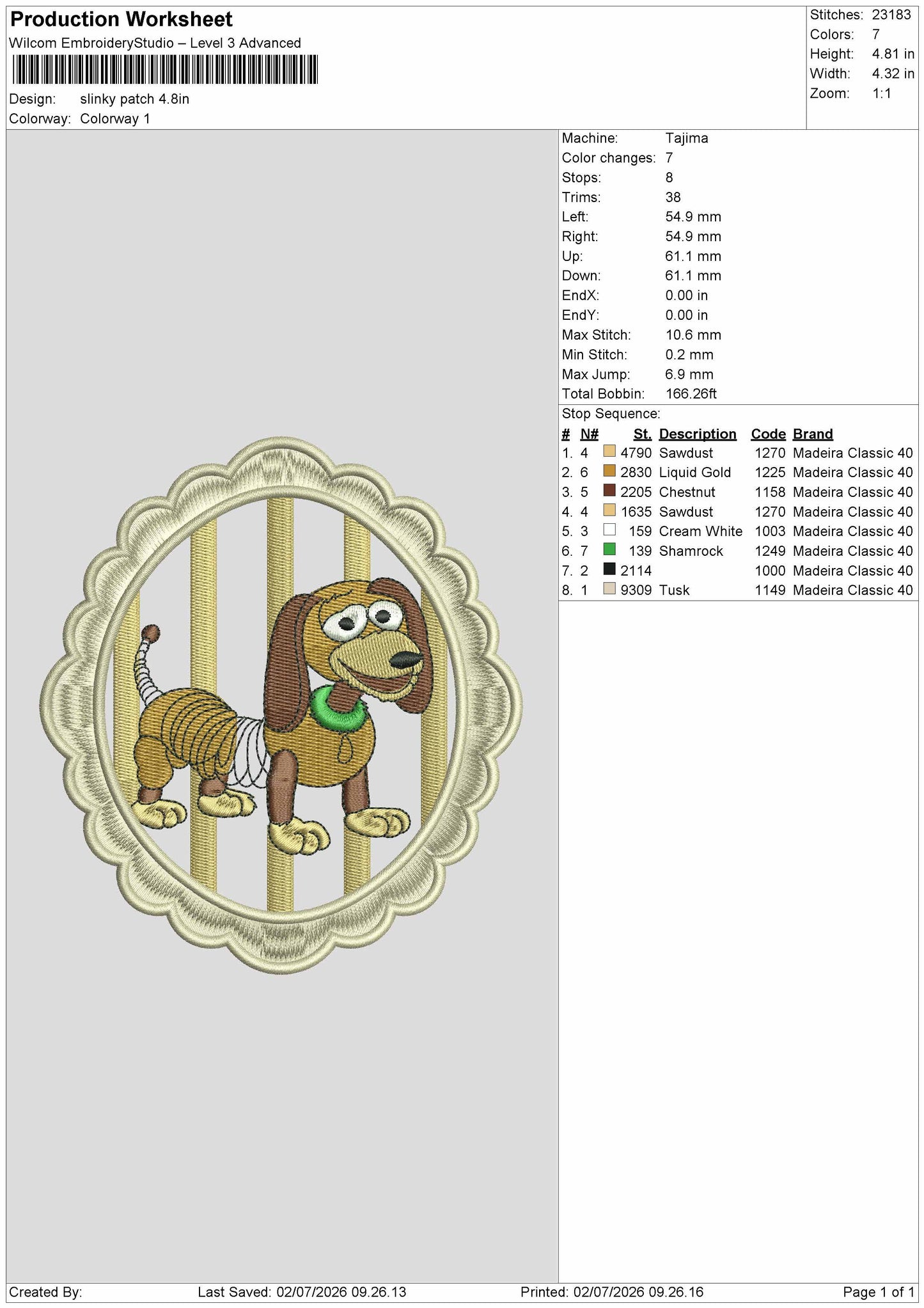 Slinkypatch Embroidery Machine Design File 6 sizes