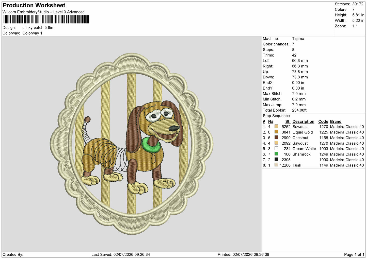 Slinkypatch Embroidery Machine Design File 6 sizes