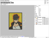 Solo Leveling Embroidery File 4 size