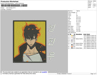 Solo Leveling Embroidery File 4 size