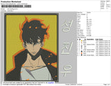 Solo Leveling Embroidery File 4 size