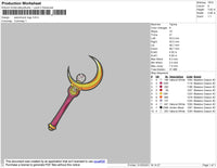 Sailormoon Stick Embroidery File 5 size
