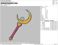 Sailormoon Stick Embroidery File 5 size