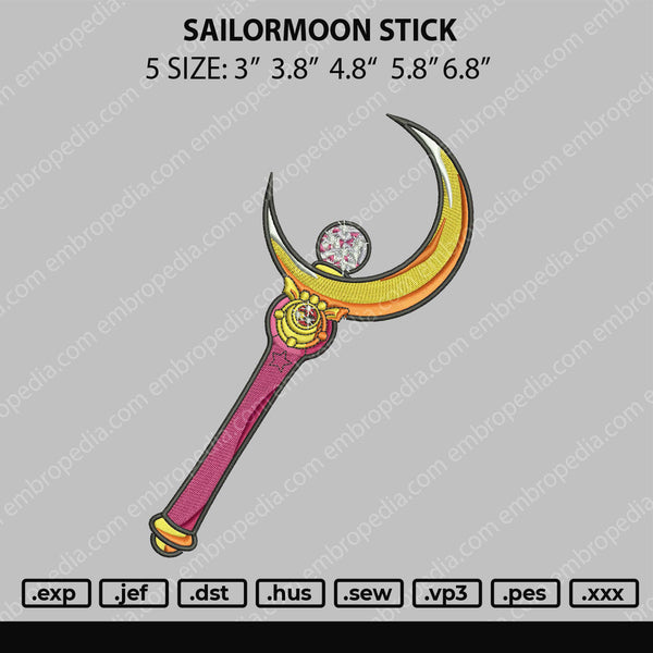 Sailormoon Stick Embroidery File 5 size