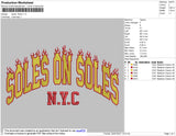Soles Flames Embroidery File 4 size