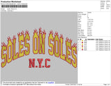 Soles Flames Embroidery File 4 size