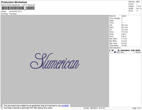 Slumerican Embroidery File 4 size