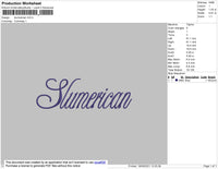 Slumerican Embroidery File 4 size