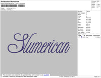 Slumerican Embroidery File 4 size