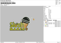 Slush Makers Embroidery File 6 sizes