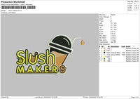 Slush Makers Embroidery File 6 sizes