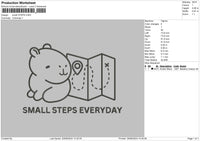 Steps Text 02 Embroidery File 6 sizes