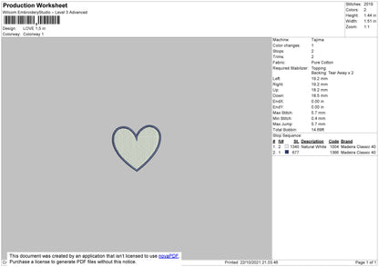Love You More & Small Love 2 File Embroidery