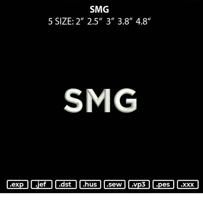 SMG Embroidery File 5 size