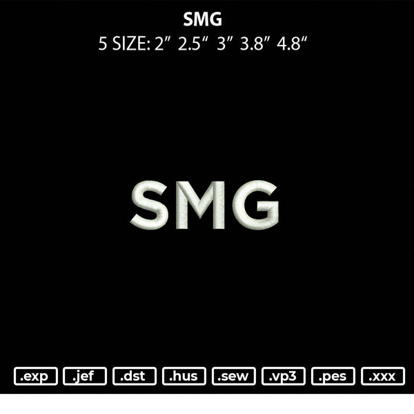 SMG Embroidery File 5 size