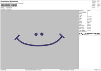 Smile 004 Embroidery File 4 size