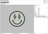 Smile Bolt Embroidery File 4 size