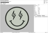 Smile Bolt Embroidery File 4 size
