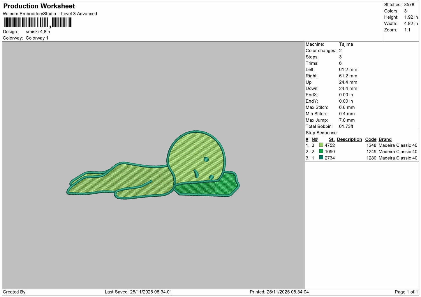 SMISKI Embroidery File