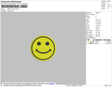 Smile Icon Embroidery File 3 size