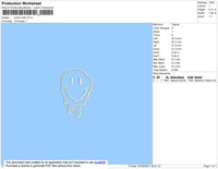 Smile Melt Embroidery File 4 size