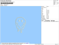 Smile Melt Embroidery File 4 size