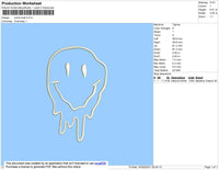 Smile Melt Embroidery File 4 size