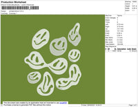 Smile Emoticon Embroidery File 4 size
