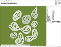 Smile Emoticon Embroidery File 4 size