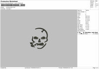 Smoking Skull Embroidery Files