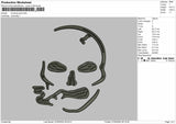 Smoking Skull Embroidery Files