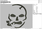 Smoking Skull Embroidery Files