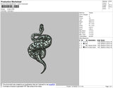 Snake Embroidery File 4 size