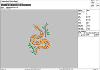 Snake Outline 02 Embroidery File 6 sizes
