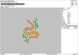 Snake Outline 02 Embroidery File 6 sizes