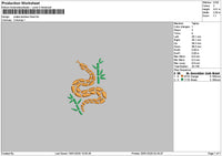 Snake Outline 02 Embroidery File 6 sizes