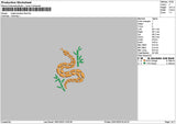 Snake Outline 02 Embroidery File 6 sizes