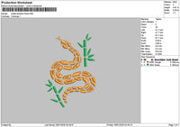 Snake Outline 02 Embroidery File 6 sizes