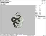 Snakes Embroidery File 4 size