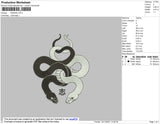Snakes Embroidery File 4 size
